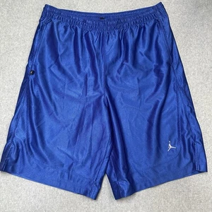 Vintage Y2K Jordan Brand Basketball Shorts Gr. XL royalblau mit weißer Baggy - Bild 1 von 9