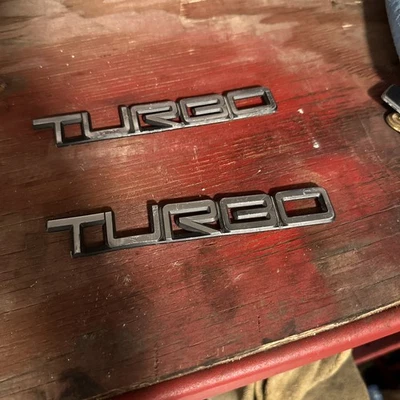 Volvo 940 Vintage Turbo Metal Emblem Badge for Cars, Set of 2 - Image 1 of 4