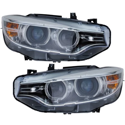 For 14-20 BMW 4-Series w/o Adaptive Light Headlight Headlamp w/o Bulb SET PAIR Foto 1 de 4