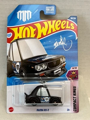 Nuevo en paquete 2025 Hot Wheels Mainline Mazda RX-3 196/250 negro compacto Kings 8/10 Foto 1 de 4