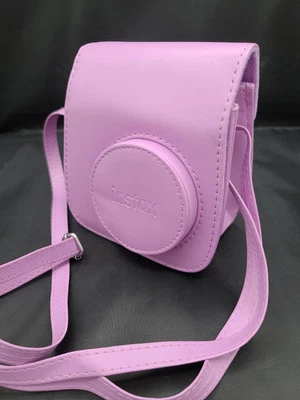 Estuche para cámara Fujifilm Instax mini púrpura correa ajustable cuero SOLO CUBIERTA Foto 1 de 4
