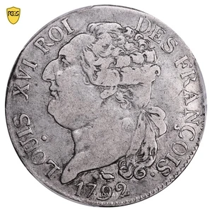 Louis XVI - 1/2 Écu de 3 Livres - 1792 N Montpellier - Type François - PCGS - Picture 1 of 2