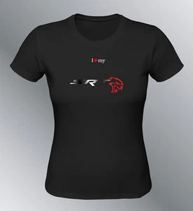 Tee shirt personnalise Challenger SRT Hellcat S M L XL XXL femme muscle car - Foto 1 di 6