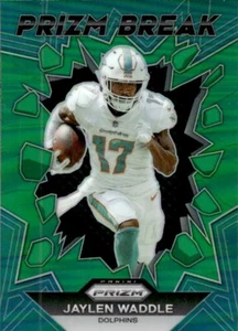 Jaylen Waddle 2023 Panini Prizm Break #PB-7 Green Prizm Miami Dolphins - Picture 1 of 2