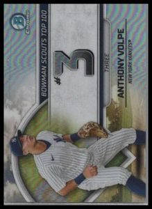 2023 Bowman #BTP-3 Anthony Volpe Bowman Scouts Top 100 - Picture 1 of 2