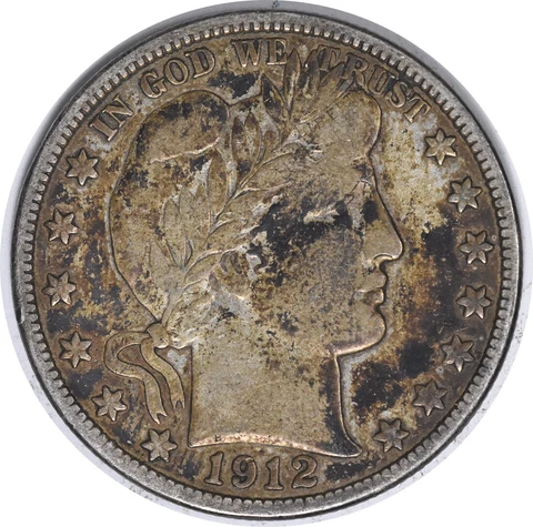 1912-D Barber Silver Half Dollar VF Uncertified #1154 Cover