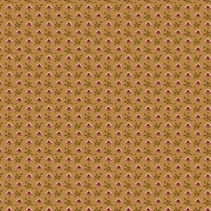 1800's Reproduction Fabric Vintage Charm Rothermel Marcus Gold - Picture 1 of 1