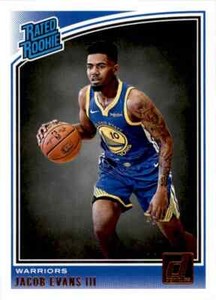 2018-19 Panini Donruss Jacob Evans III RC Golden State Warriors #178 Rated