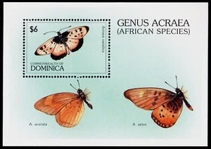 DOMINICA 1997 BUTTERFLIES, INSECTS Sc 1916 MNH - Picture 1 of 1