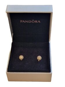 Pandora Blow Stud Earings In Pink, Rose Gold - Tone Plated, Boxed