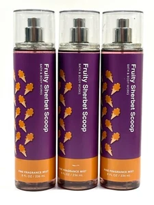LOT 3 FRUITY SHERBET SCOOP BATH & BODY WORKS FRAGRANCE MIST BODY SPRAY 8 FL OZ - Picture 1 of 5