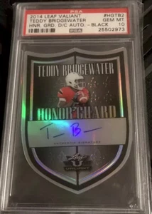Bridgewater #5/5 On Card Auto 2014 Leaf Valiant Honor Guard Rookie PSA GEM 10 - Bild 1 von 2