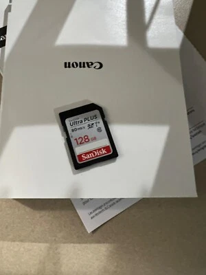 Cámara Canon EOS Rebel SL2 con tarjeta SD Sandisk 128 GB Foto 1 de 2