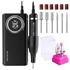 Electric Nail Drill Machine – Professional Nail File with 12 Drill Bits for N...