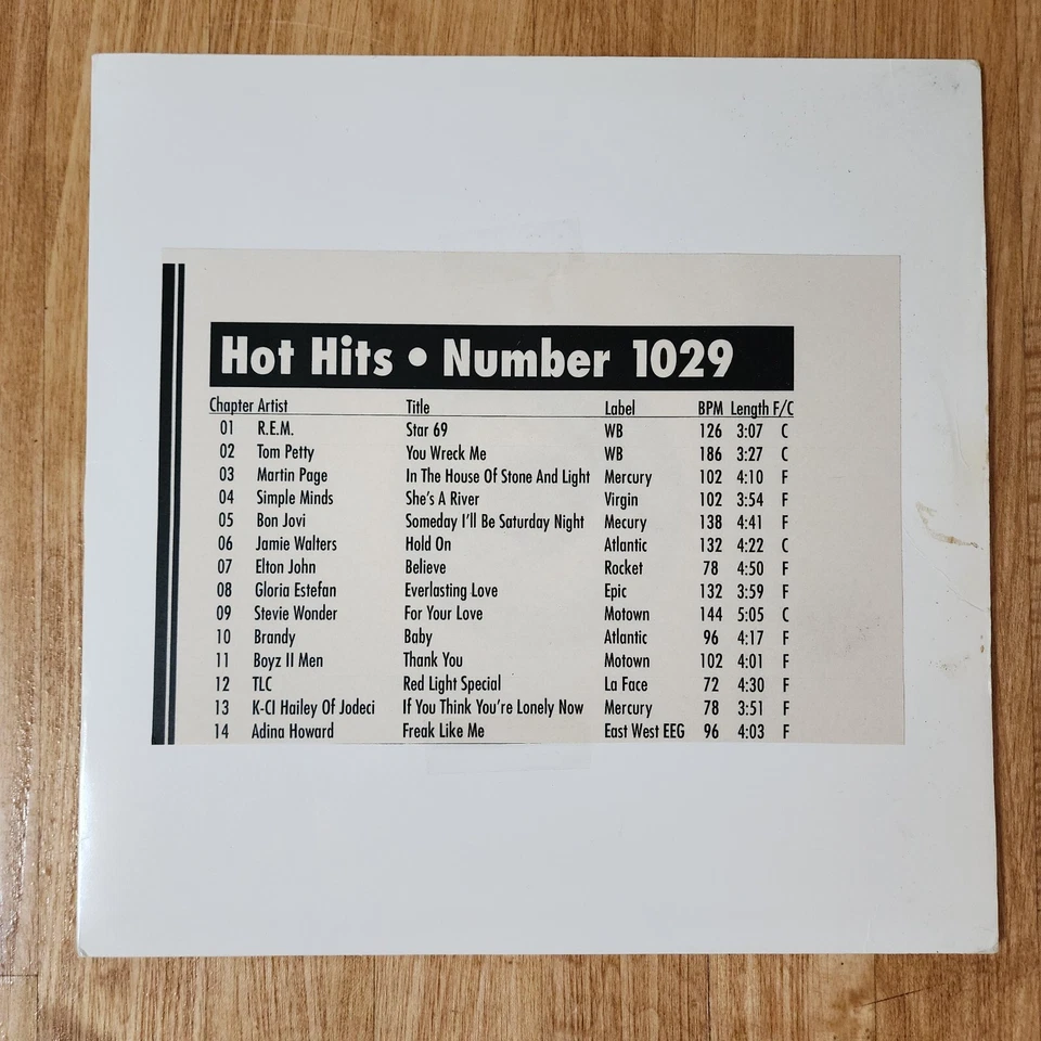 Pioneer Promo Laserdisc Hot Hits No 1029 ETV Videolink Stevie Wonder Boyz II Men - Image 1 of 1