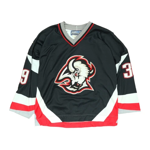 Vintage Buffalo Sabres Dominik Hasek Bauer Hockey Jersey Size Large 90s NHL Cover