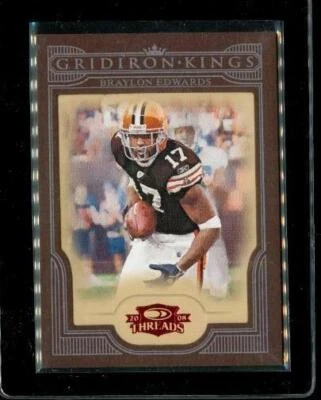 2008 DONRUSS THREAD GRIDIRON KING Football PGK-38 BRAYLON EDWARDS Browns /100 - Image 1 of 2