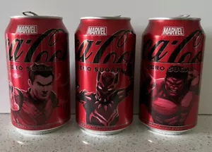 MARVEL Ltd Edition EMPTY Hulk, Black Panther, Shang-Chi Coca Cola Lot Of 3 CANs - Picture 1 of 9