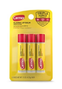 Bálsamo labial medicado Carmex, hidratante labial para labios secos - 3 unidades - Imagen 1 de 1