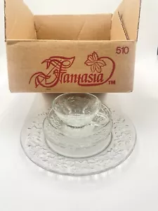 Princess House Crystal Fantasia 5 Piece Place Setting Frosted NOS Num 510 - Picture 1 of 13
