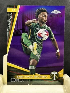 SANTIAGO MORENO 2024 Topps Chrome MLS Soccer /199 PURPLE Refractor #125 Timbers - Picture 1 of 4