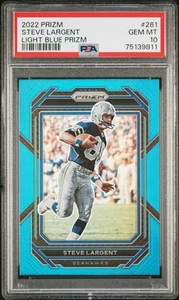 STEVE LARGENT 2022 PANINI PRIZM AZZURRO PSA 10 gemme ottime condizioni SEAHAWKS POP 2 - Foto 1 di 2