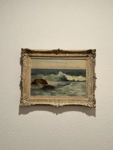 Francis Draper Signed Impressionist Seascape Oil Painting CA Provenance Antique - Picture 1 of 9
