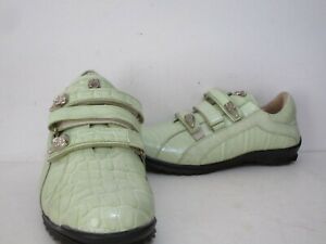 Giorgio Brutini Mens Leather Croco Print Dress Casual Shoe Light Green Size 9 