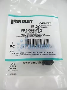 Panduit FP6X88MTG TX6A UTP Cat6a RJ45 Field Terminable Plug, 22-26awg ~STSI - Picture 1 of 2