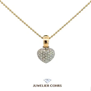 WEMPE Collier Kette mit Herz 750 Gold Brillanten 0,82ct IF/TW Full Set - Bild 1 von 7