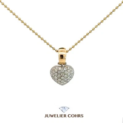 WEMPE Collier Kette mit Herz 750 Gold Brillanten 0,82ct IF/TW Full Set - Bild 1 von 4