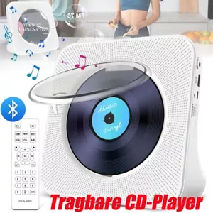 Mini Tragbarer CD Player Bluetooth 5.0 eingebauten HiFi Lautsprechern FM Radio - Bild 1 von 15