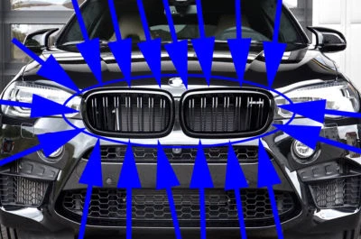 BMW 2015+ F16 F86 X6 M OEM X6 M PERFORMANCE FRONT GLOSS BLACK GRILLE PAIR NEW OE - Image 1 of 4