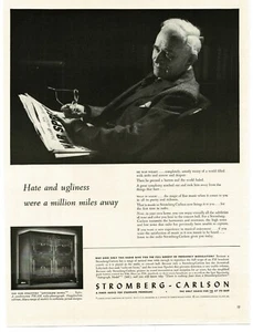 1941 Stromberg Carlson Floor radio Igor Stravinsky Autograph Model Vintage Ad 4 - Picture 1 of 1