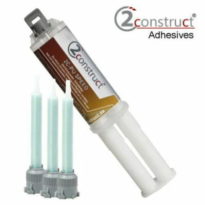 1 min Epoxy 25g 2K PUR Speed Industriekleber  inkl. 3x Mischdüse, 2construct - Bild 1 von 2