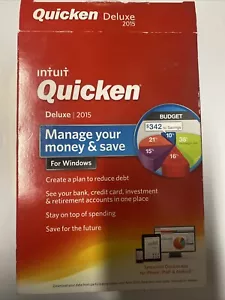 Intuit Quicken Deluxe 2015 Retail Box for Windows XP/SP3 & Up/Vista/SP1/7&8 - Picture 1 of 6