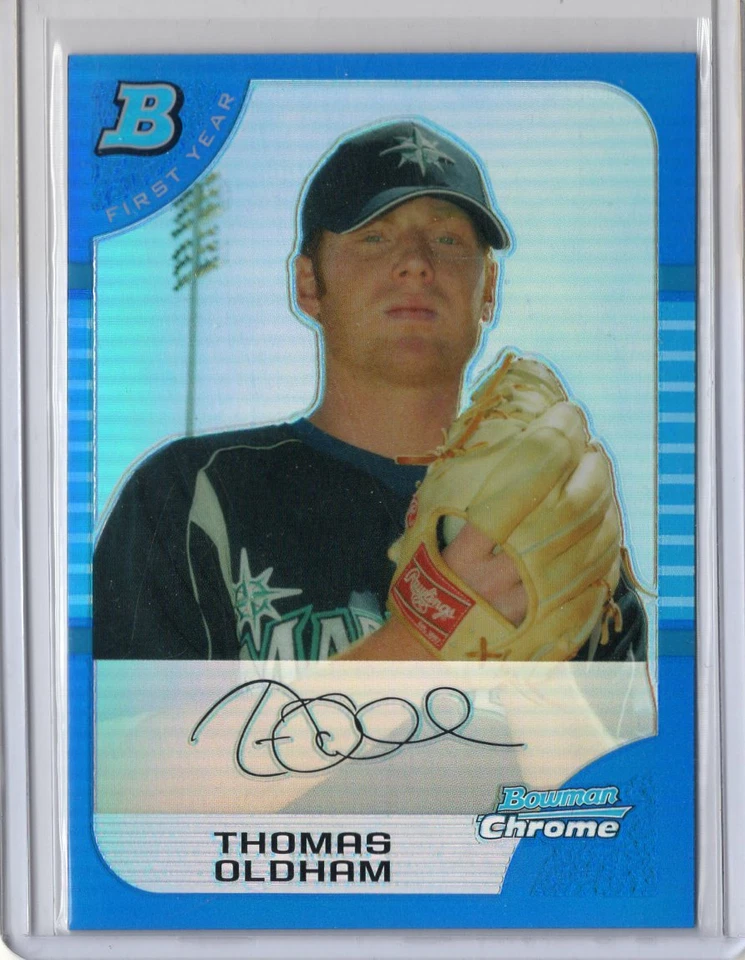 2005 Bowman Chrome Blue Refractor Thomas Oldham 060/150 Limited - Image 1 of 1