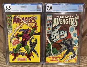 Avengers #52 1968 CGC 6.5 & #62 1969 7.0 Lot 1st Appearance Grim Reaper, Man-Ape - Picture 1 of 6