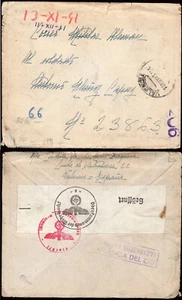 España - División Azul - 1941 - Carta desde Valencia al frente ruso + marca "206 - Imagen 1 de 1