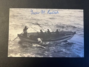 IRENE PARTNER - RELATIVE OF AUSTIN PARTNER ( DROWNED ) - SIGNED TITANIC POSTCARD - Picture 1 of 2