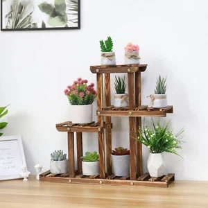 Small Plant Stand Tabletop Window Flower Plant Pot Shelf Storage Ladder Display - Picture 1 of 12