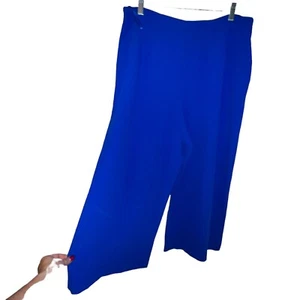 Ted Baker Zettah Pleated Culotte Size 4 US Size 10/ Large Blue Cropped Wide Leg - Picture 1 of 12