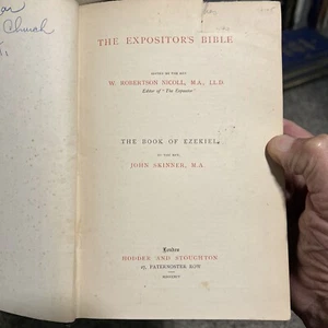 The Expositor's Bible: Book Of Ezekiel, 1st ed 1895 London Hodder And Stoughton - Picture 1 of 9