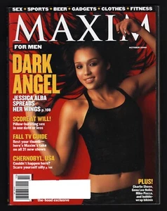 MAXIM MAGAZINE, October 2000, JESSICA ALBA COVER, GENA LEE NOLIN, VG w/ML - Picture 1 of 2