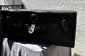 Vintage WWII Military US Navy Officer's Storage Chest Trunk Foot Locker - Picture 1 of 10