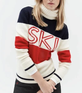 NWT Perfect moment frostine ski sweater in red/Snow White/navy Sz XS - Picture 1 of 10