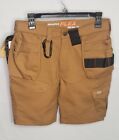 New Dickies Traeger Womens Ultimate Grilling Shorts Size 4/27 Brown 9" Inseam