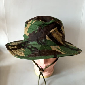 Portuguese Military Camouflage Bucket Hat Army Boonie Bush NATO Size 57 OGFE PRT - Picture 1 of 12
