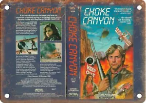 Choke Canyon Vintage VHS Cover Art 12" x 9" Riproduzione Insegna Metallo V50 - Foto 1 di 1