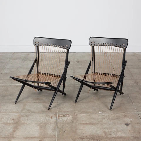 Pair of Maruni Rope Lounge Chairs, Japan 1950s Cover